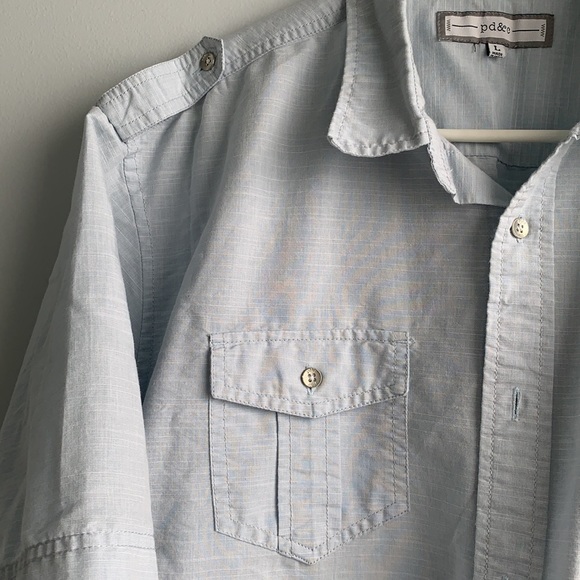 PD&C short sleeve button up men’s L - Picture 4 of 4